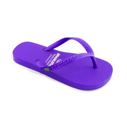 Unisex strandslippers lila kleur met antislip rubberen zool