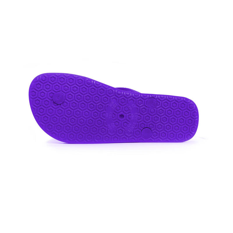 Tongs unisex Brasileras de couleur violet avec semelle en caoutchouc