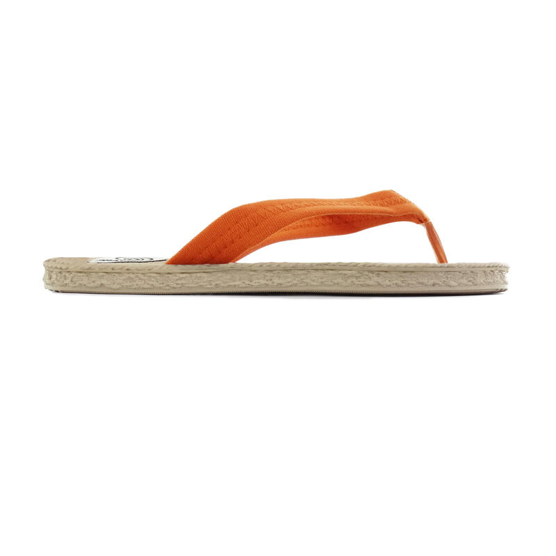 BRASILERAS Damen Flip-Flops für den Strand in Orange mit Gummisohle