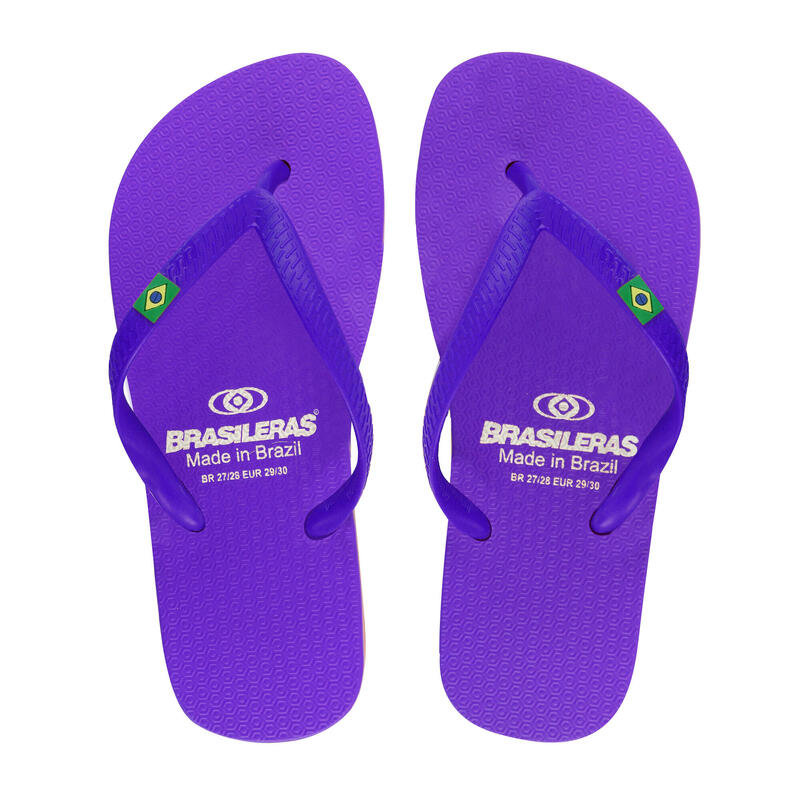 Unisex strandslippers lila kleur met antislip rubberen zool