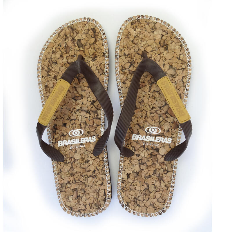 Herren-Espadrilles BRASILERAS in Braun mit Gummisohle