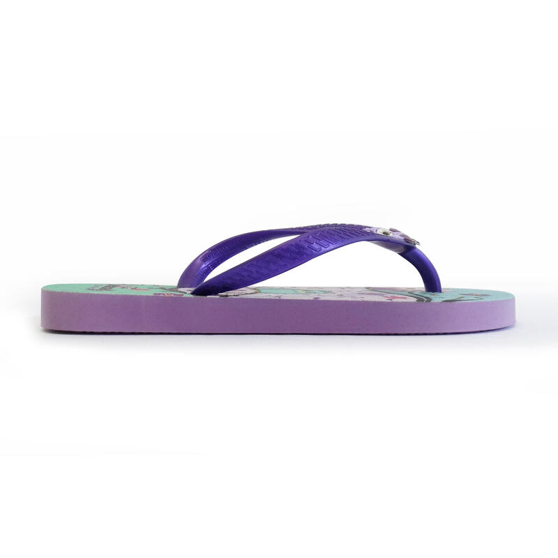 Kinder-Strand-Flip-Flops BRASILERAS in Flieder mit Gummisohle