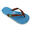 Strandslippers unisex Brasileras teenslippers lichtblauw en bruin van kleur met