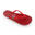 Brasileras teenslippers voor dames in rood met rubberen zolen