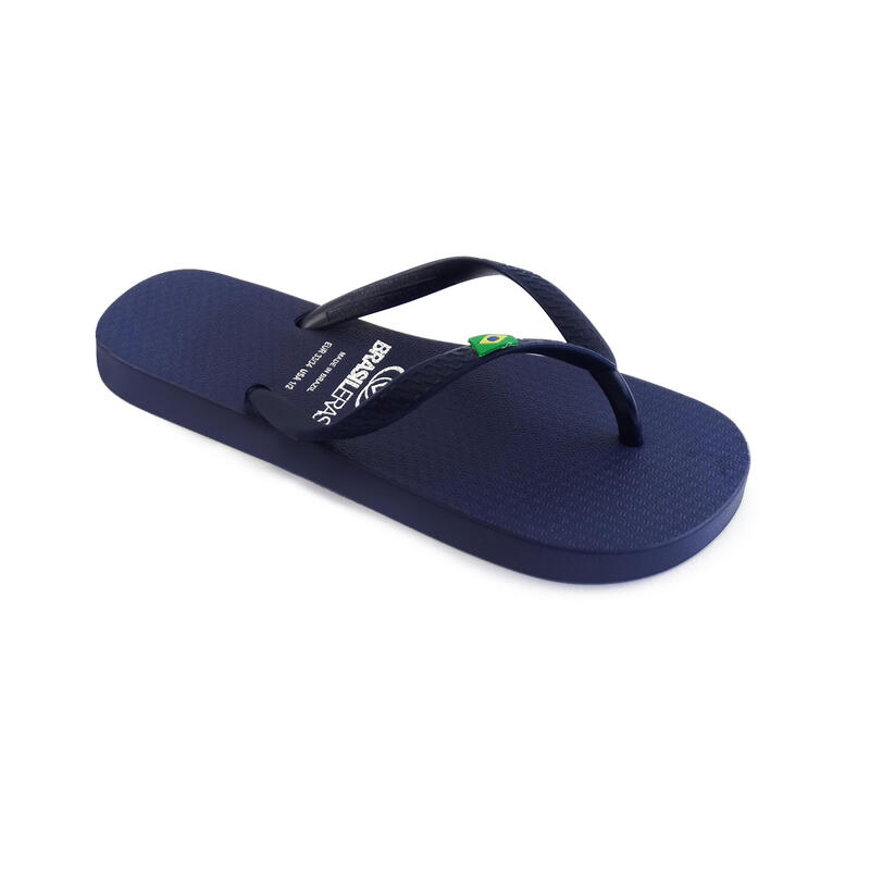 Strandslippers unisex Brasileras blauw met antislip rubberen zool