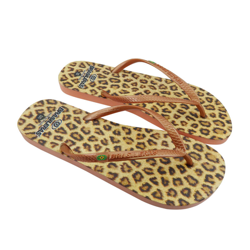 Damen Strand Flip Flops BRASILERAS braun Farbe Gummisohle