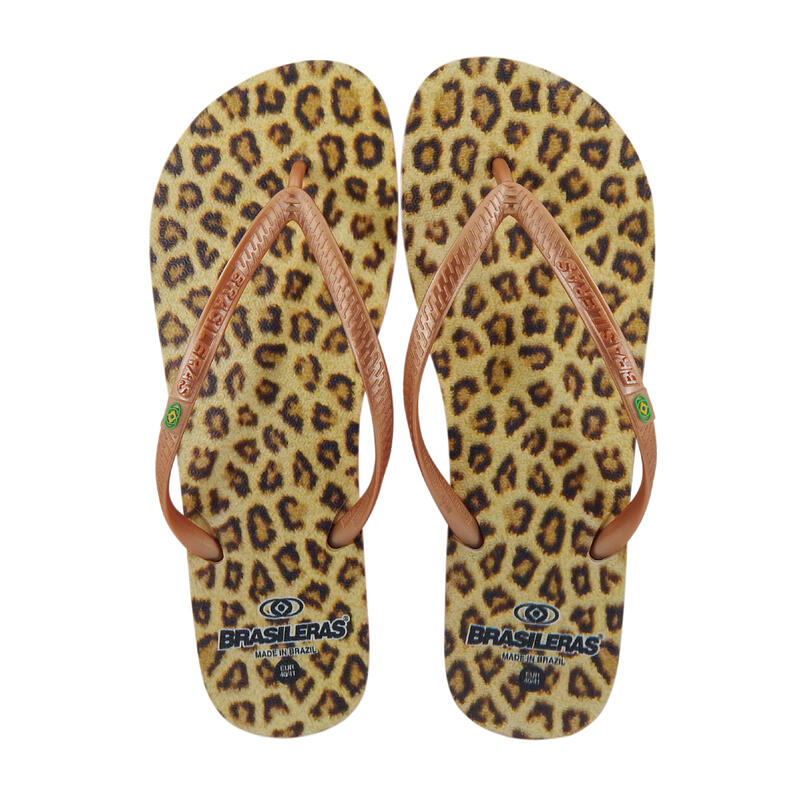 Damen Strand Flip Flops BRASILERAS braun Farbe Gummisohle