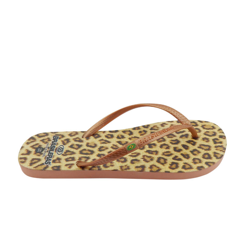 Damen Strand Flip Flops BRASILERAS braun Farbe Gummisohle