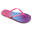 Brasileras dames teenslippers in fuchsia kleur met rubberen zool