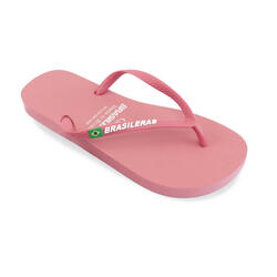 Brasileras dames teenslippers in roze met rubberen zolen