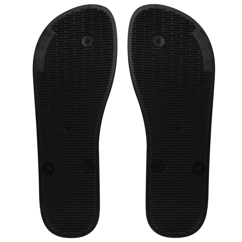 Unisex-Strand-Flip-Flops in schwarzer Farbe mit rutschfester Gummisohle