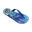 Herenslippers Brasileras blauw met rubberen zool