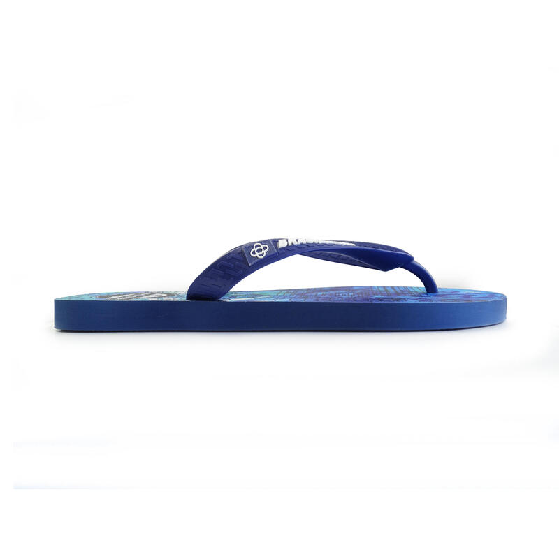 Tongs pour hommes Brasileras de couleur bleu avec semelle en caoutchouc