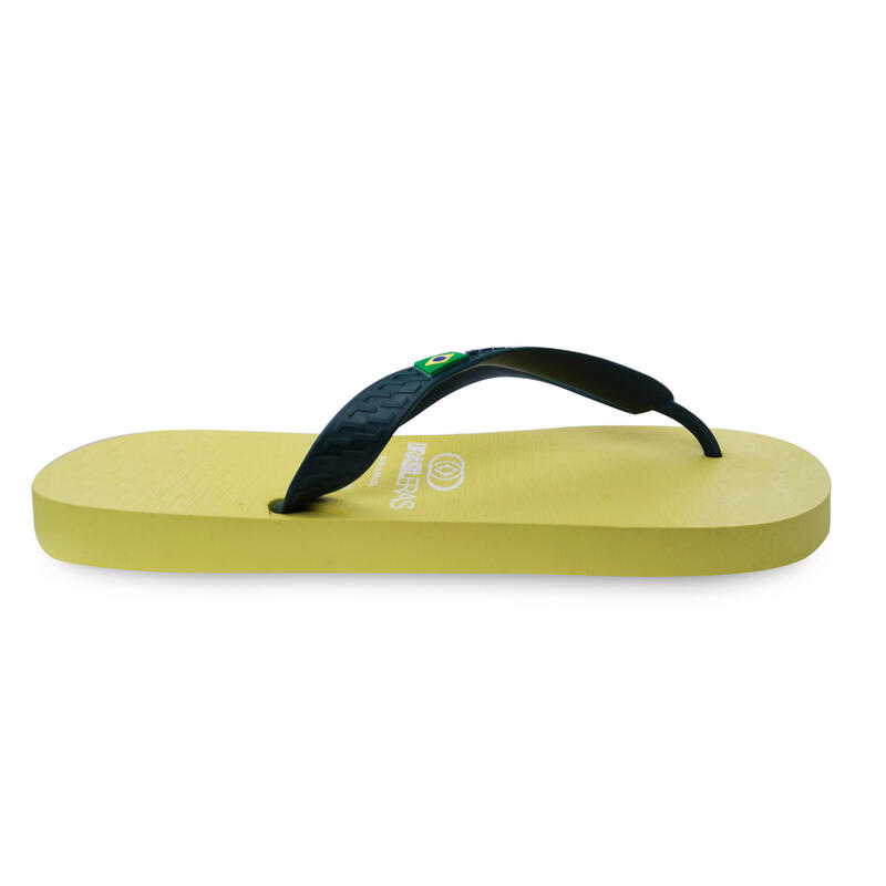 Unisex Strand Flip Flops gelb und grün Farbe mit Anti-Rutsch-Sohlen