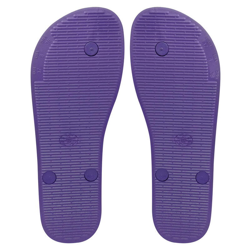 Tongs unisex Brasileras de couleur violet avec semelle en caoutchouc