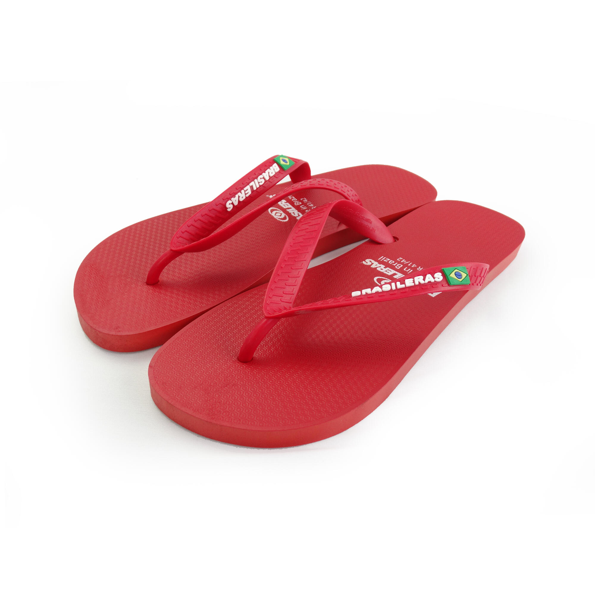 Chanclas Playa Hombre Brasileras Dedo Rojo suela goma