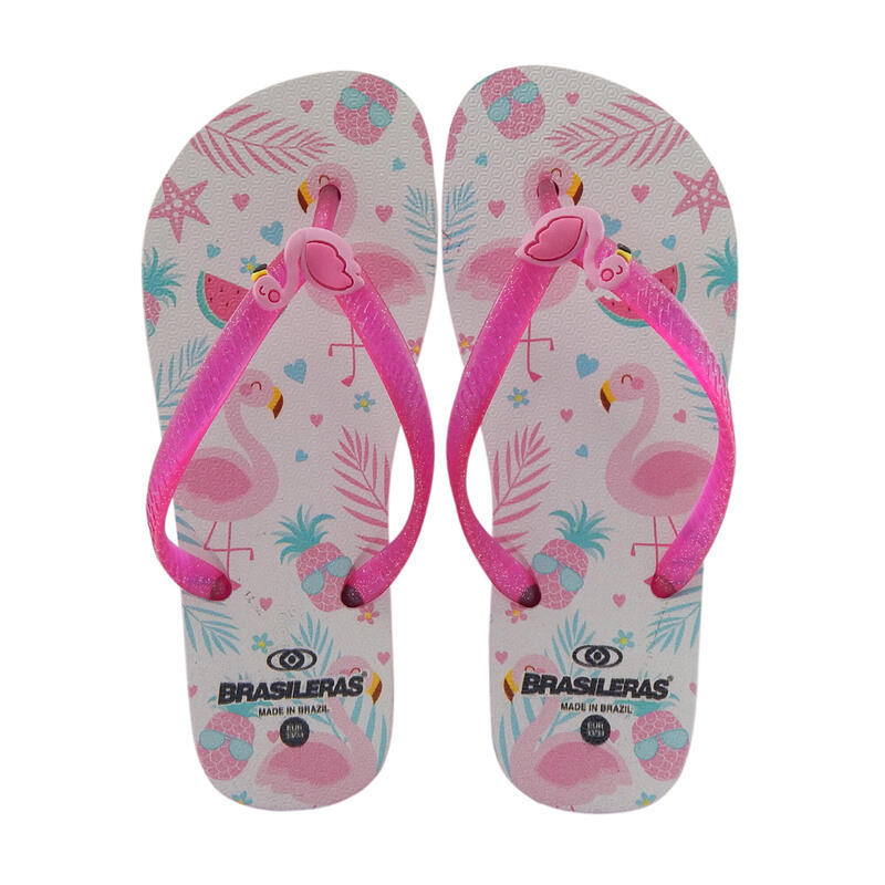 Kinder Strand Flip Flops BRASILERAS in fuchsia Farbe Gummisohle