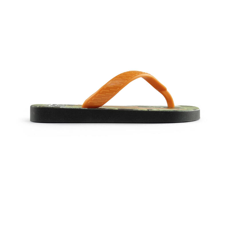 Kinder-Strand-Flip-Flops BRASILERAS in Orange mit Gummisohle