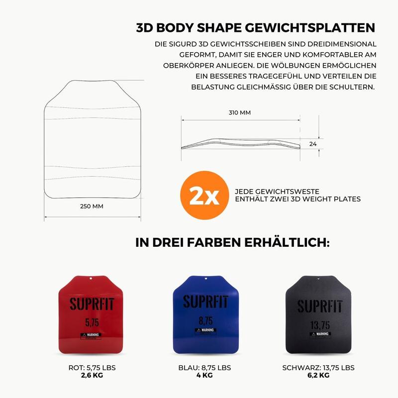 Suprfit Sigurd 3D Gewicht Vest - Multicam Tropic 8.75 lbs/ Blauw