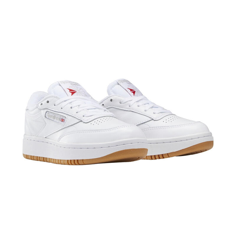 CHAUSSURES FEMME CLUB C DOUBLE WHITE/REEBOK RUBBER GUM-07/WHITE