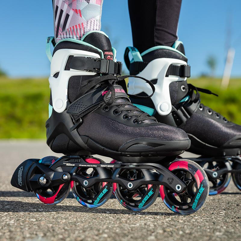 inline skates Radon Teal 90 softboot 83A zwart mt 41