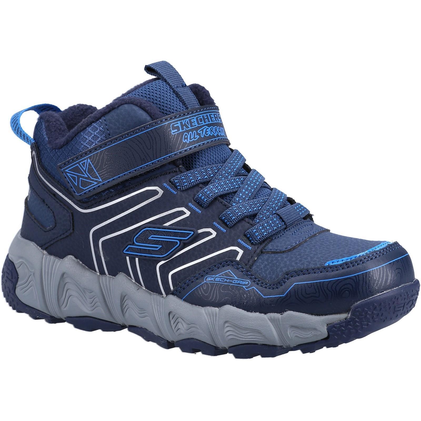 SKECHERS Childrens/Kids Velocitrek Leather Walking Boots (Blue Navy)