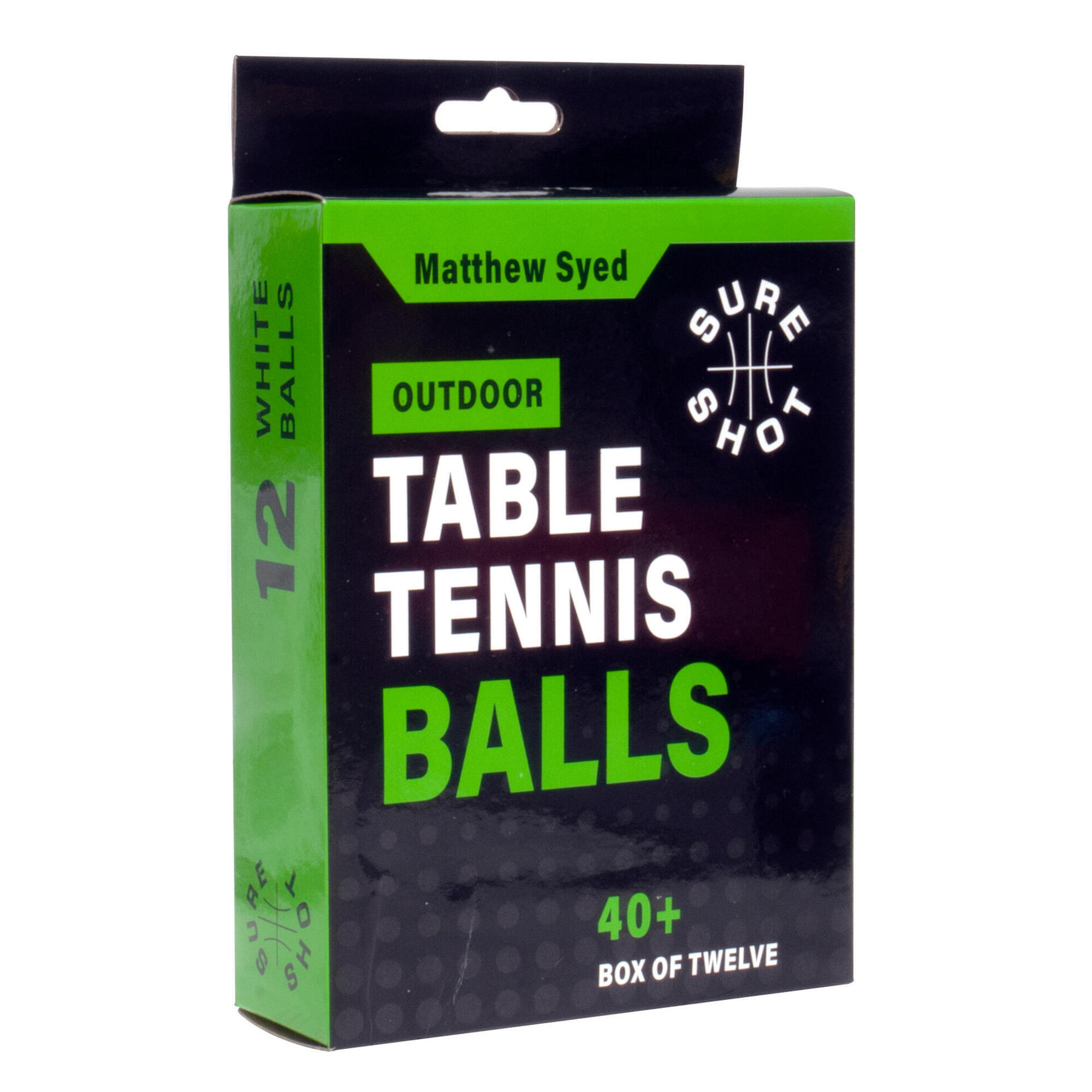 Sure Shot Matthew Syed Outdoor Table Tennis Balls (Pack of 12) 1/1