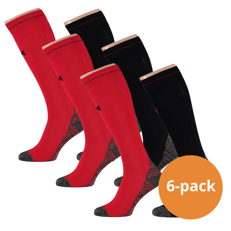 Xtreme Compressie Sokken Hardlopen 6-pack Multi Red