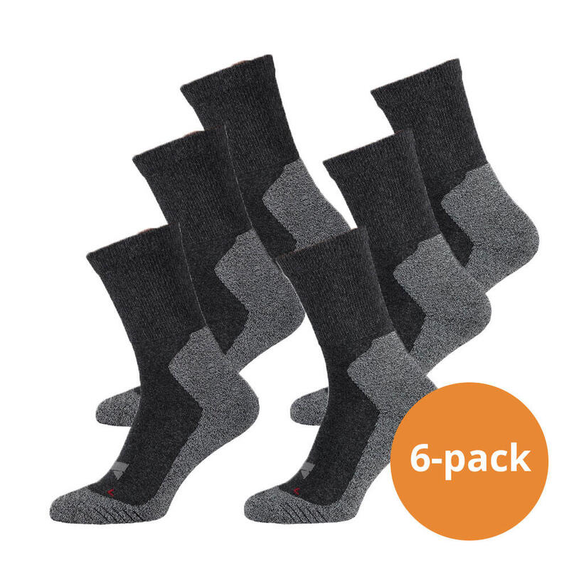 Xtreme Hiking Sokken 6-pack Multi Antraciet