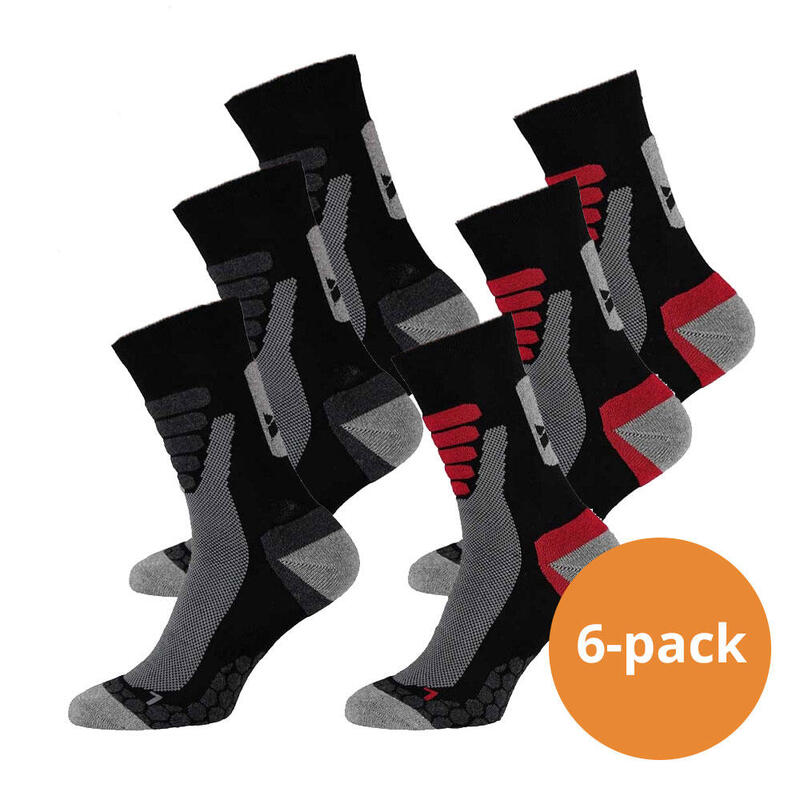 Xtreme Calcetines Senderismo 6-pack Multi Negro