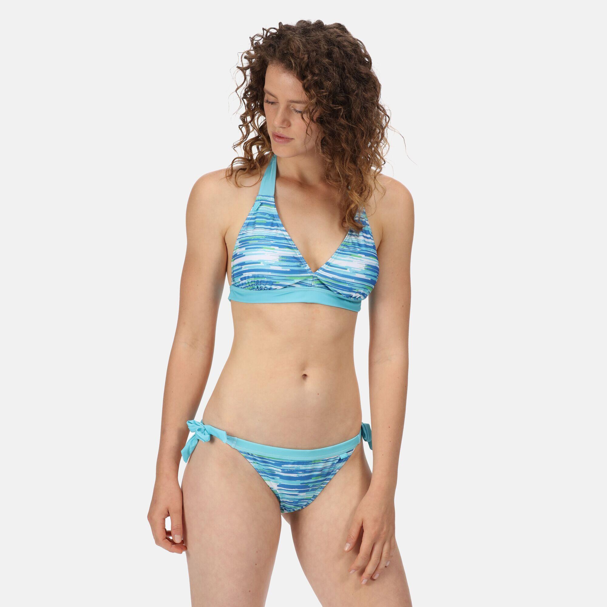 REGATTA Flavia Women's Swim Bikini Bottoms - Blue Seascape