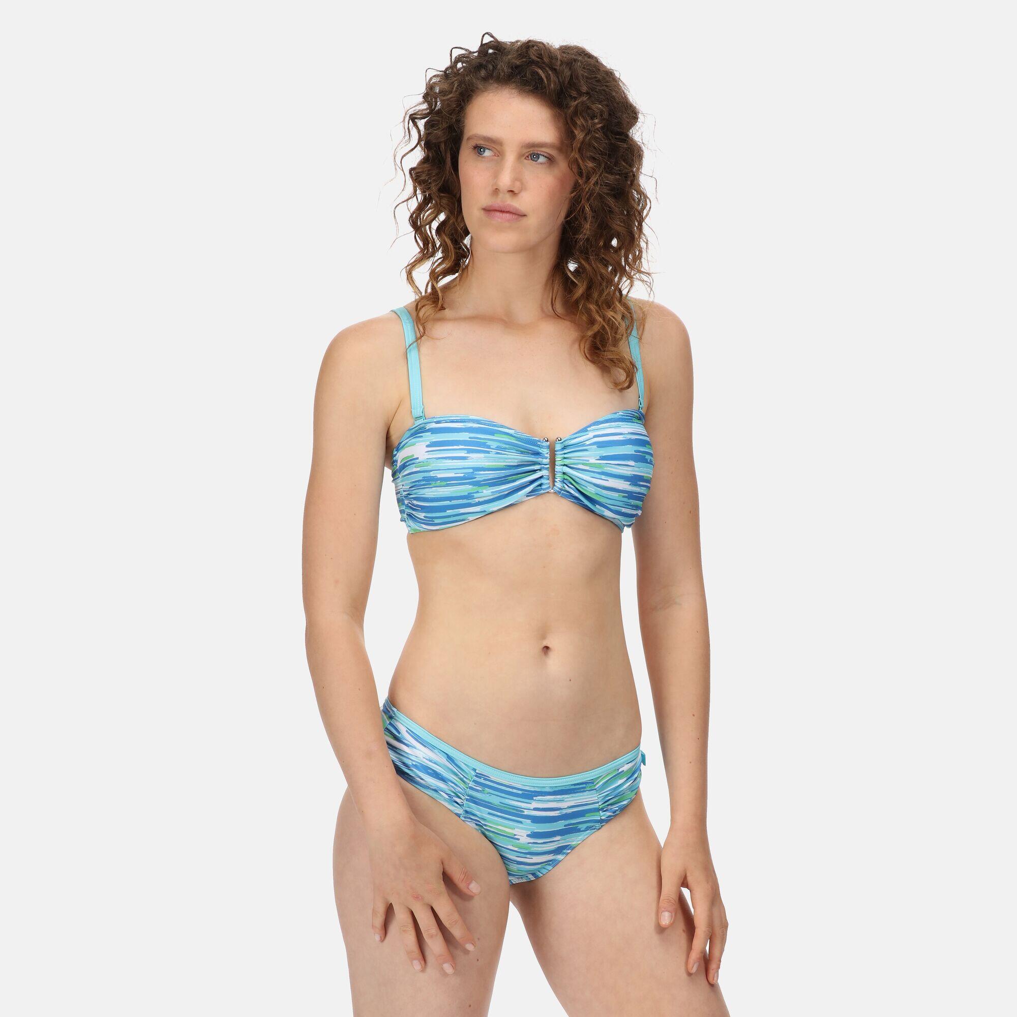 Aceana III Women's Swim Bikini Top - Blue Seascape 1/5