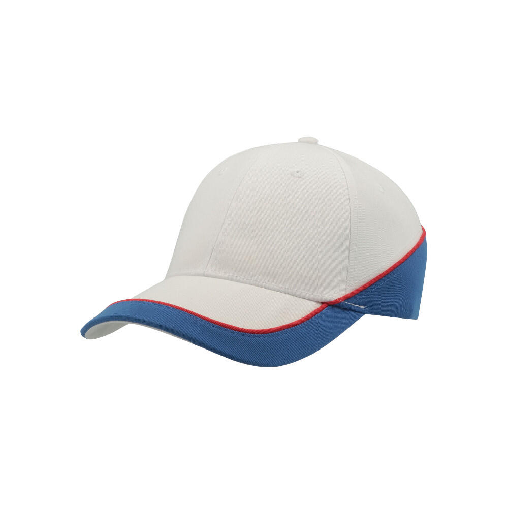 Cappellino da gara misto RACING (bianco / blu reale)