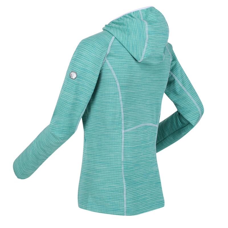 Yonder Sweat de randonnée zippé à capuche pour femme - Vert pâle