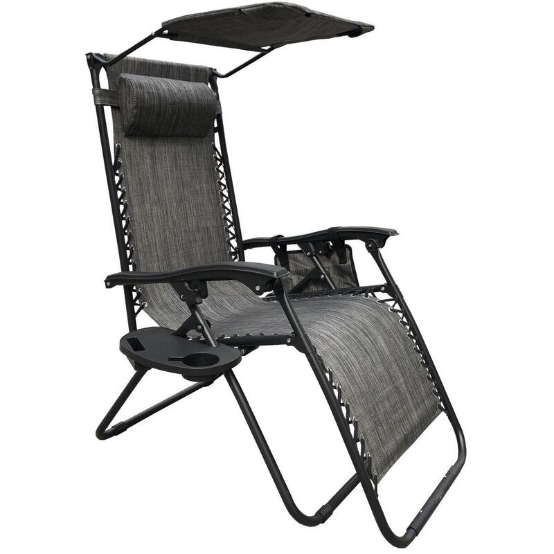 Krzesło wielofunkcyjne składane z daszkiem i zagłówkiem Royokamp