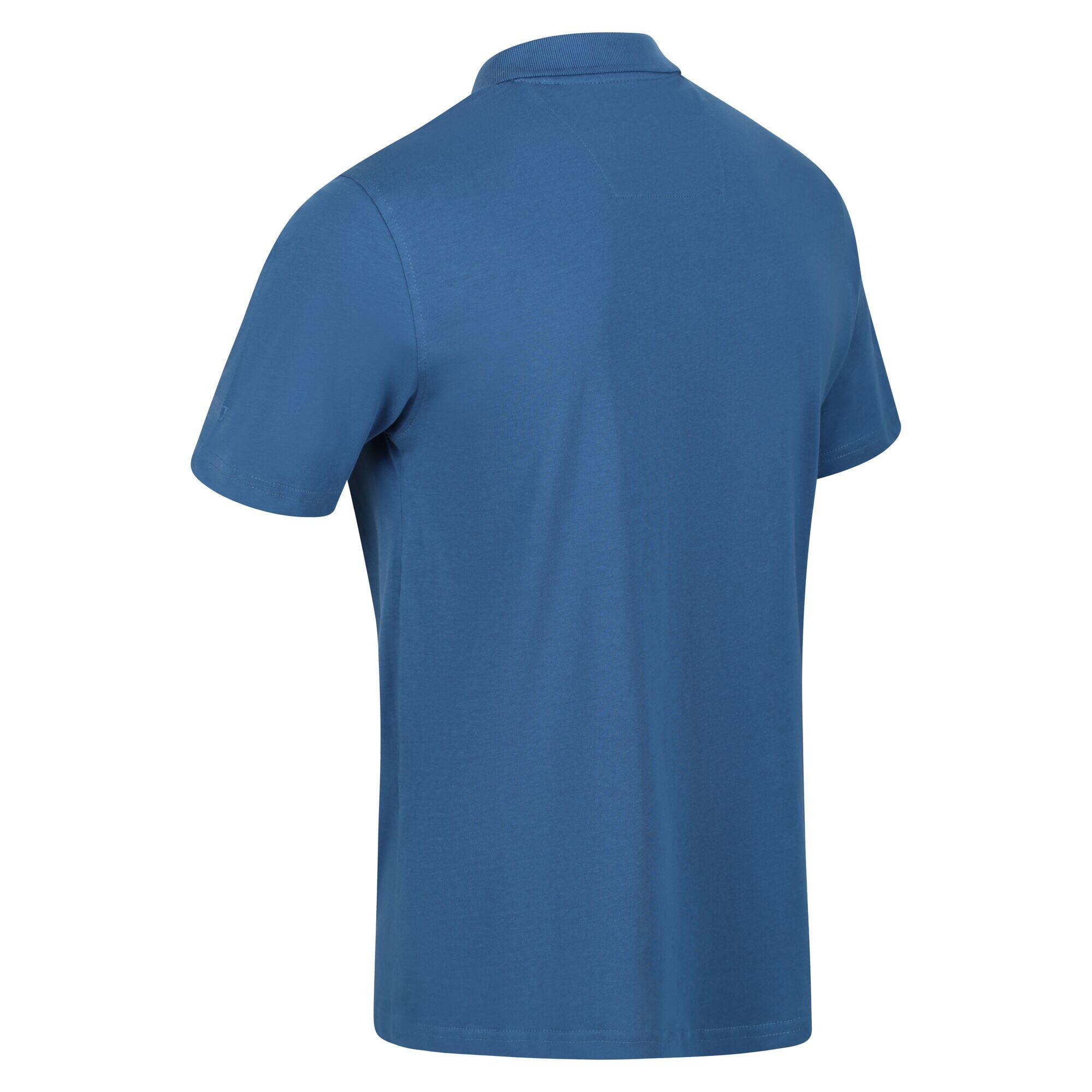 Sinton Men's Fitness Short Sleeve Polo Shirt - Dynasty Blue 5/5