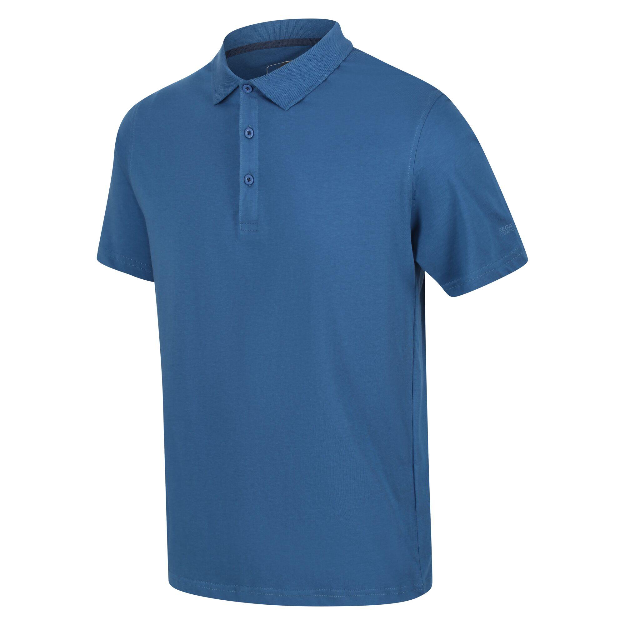 Sinton Men's Fitness Short Sleeve Polo Shirt - Dynasty Blue 4/5