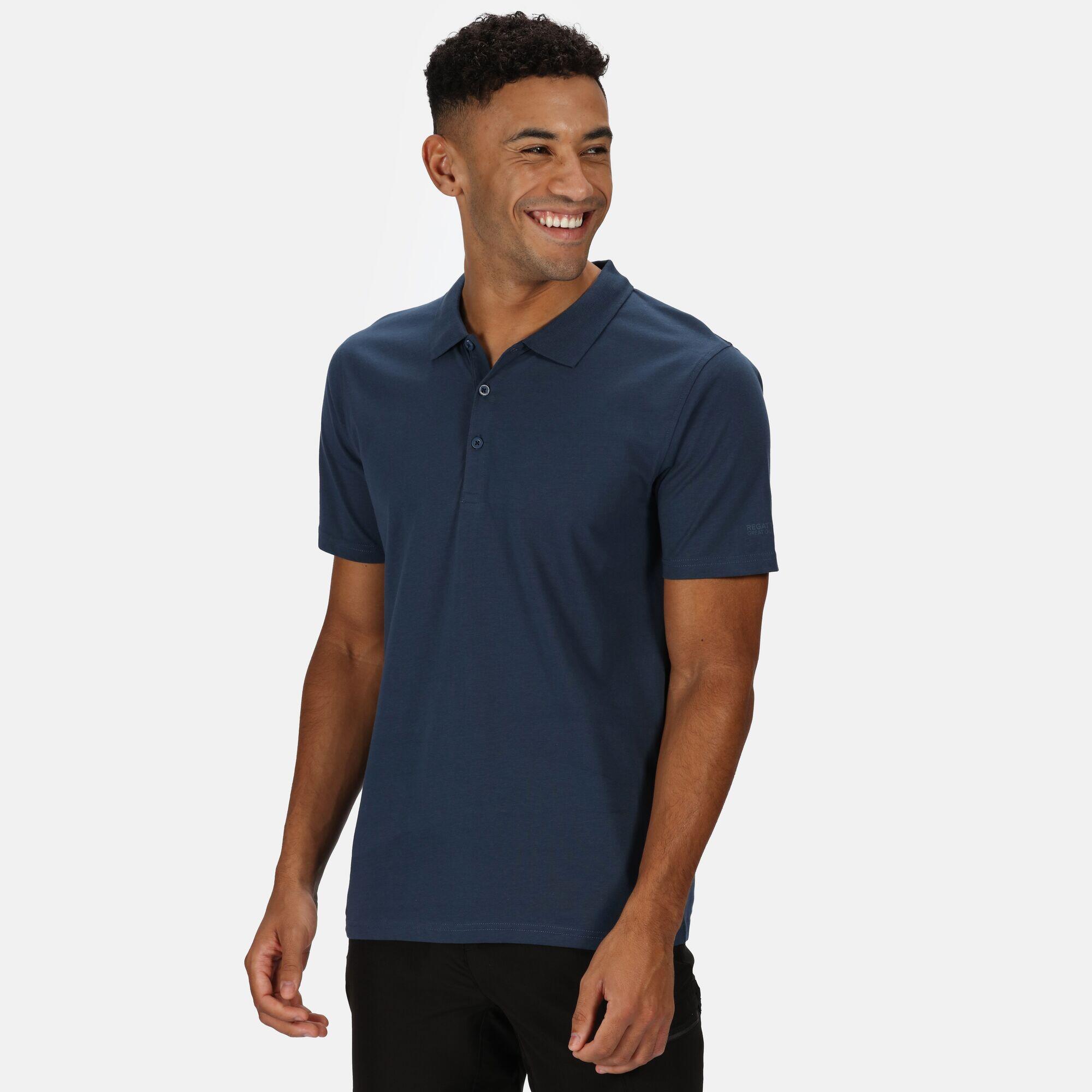 Sinton Men's Fitness Short Sleeve Polo Shirt - Moonlight Denim REGATTA ...