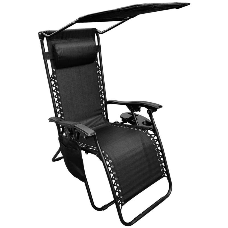 Krzesło wielofunkcyjne składane z daszkiem i zagłówkiem Royokamp