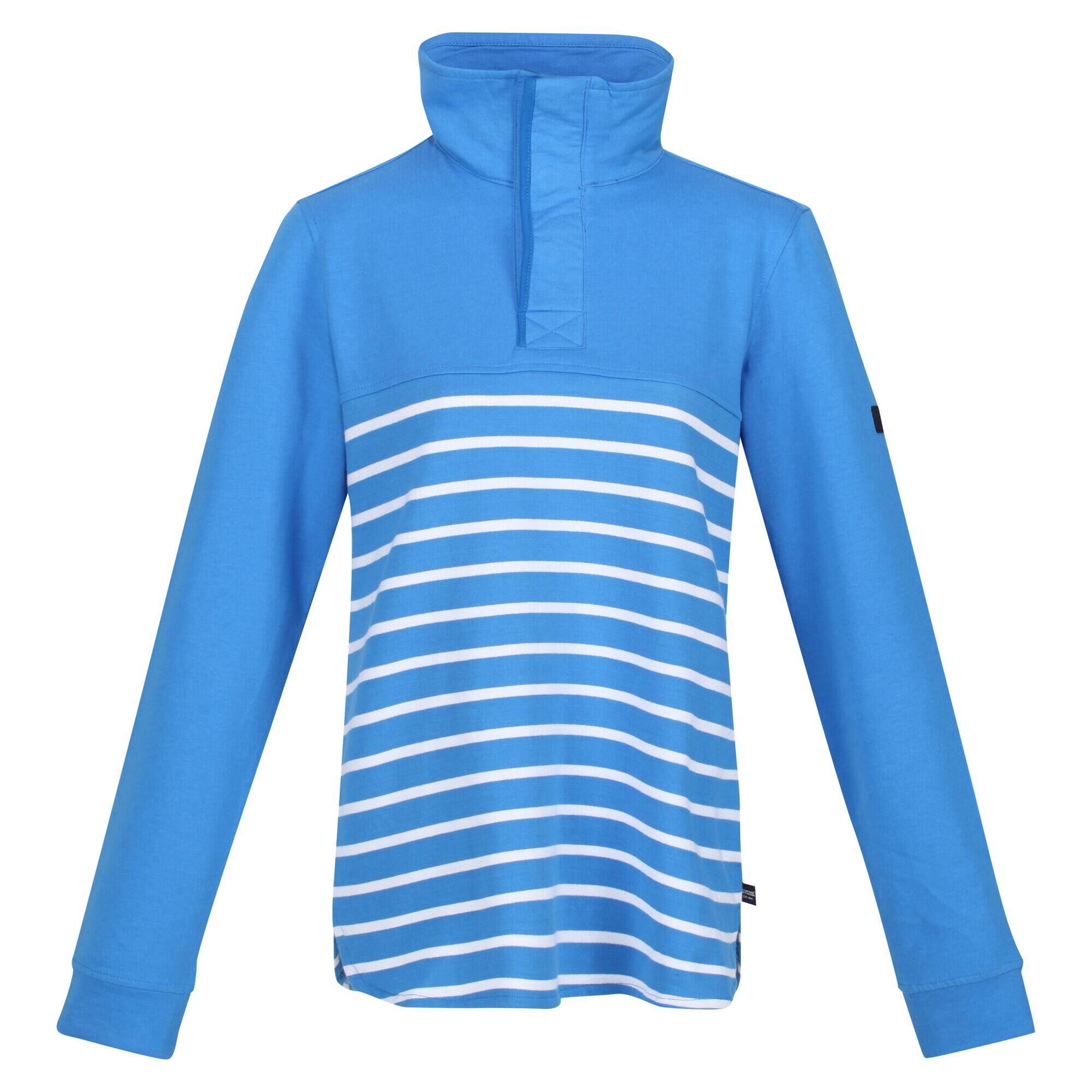 REGATTA Womens/Ladies Camiola II Stripe Fleece Top (Sonic Blue/White)