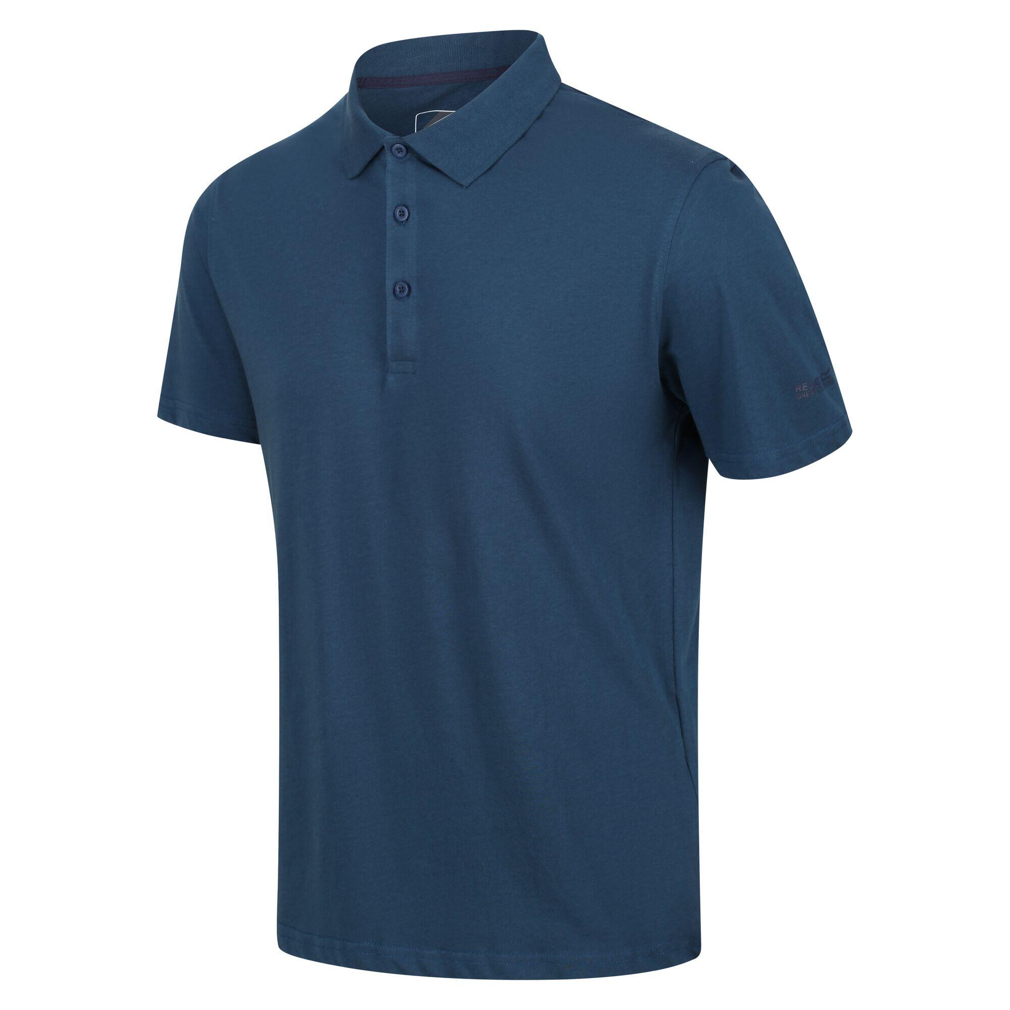 Sinton Men's Fitness Short Sleeve Polo Shirt - Moonlight Denim 4/5