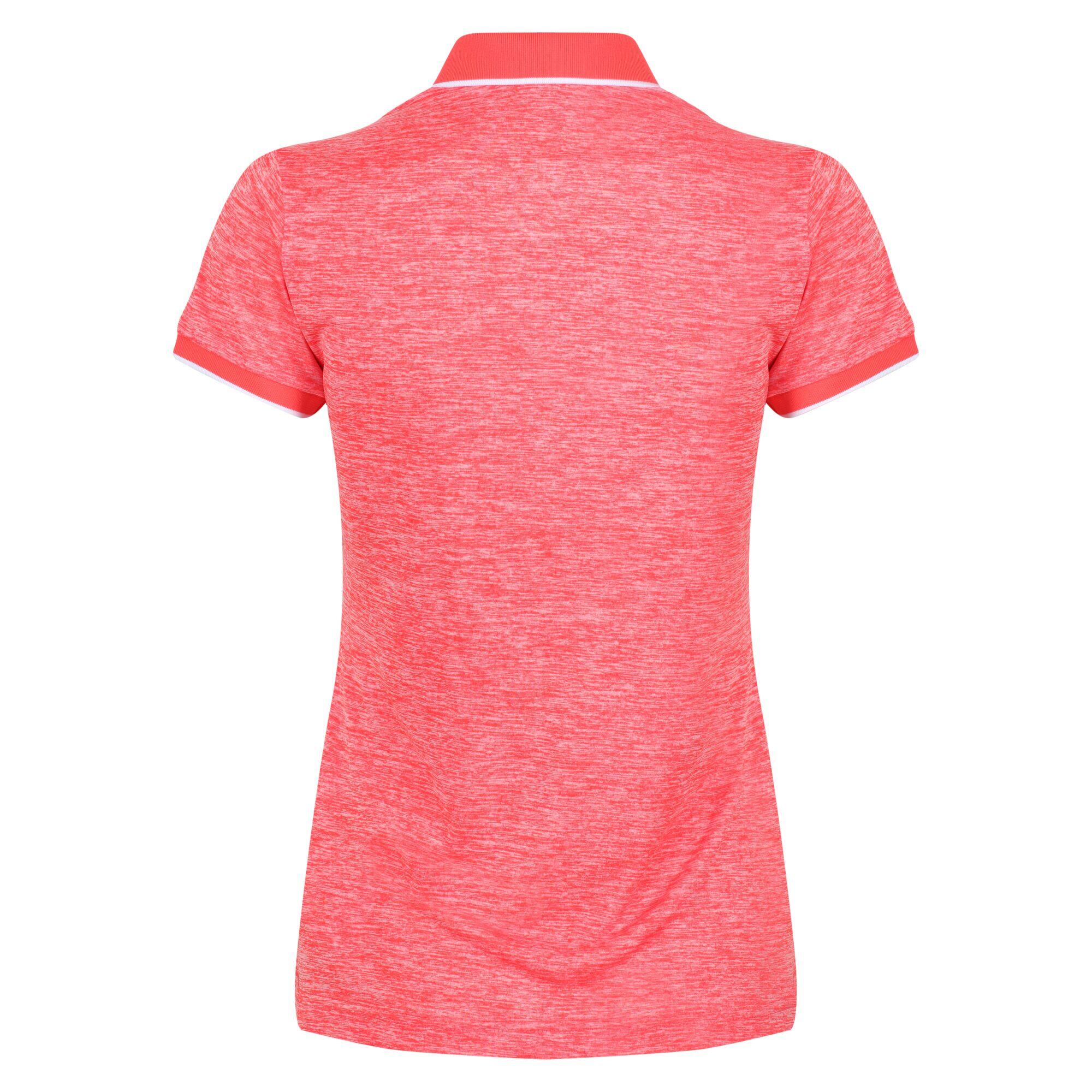 Womens/Ladies Remex II Polo Neck TShirt (Neon Peach) 2/5
