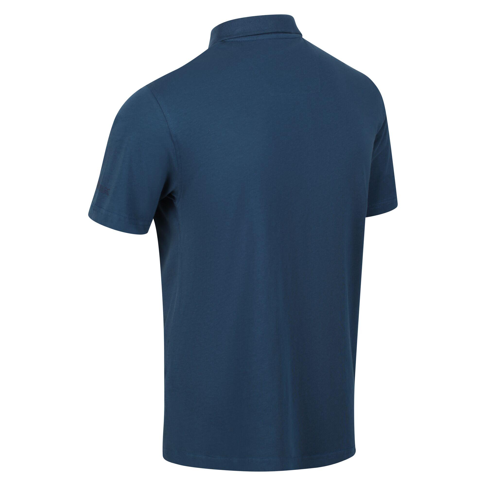 Sinton Men's Fitness Short Sleeve Polo Shirt - Moonlight Denim 5/5