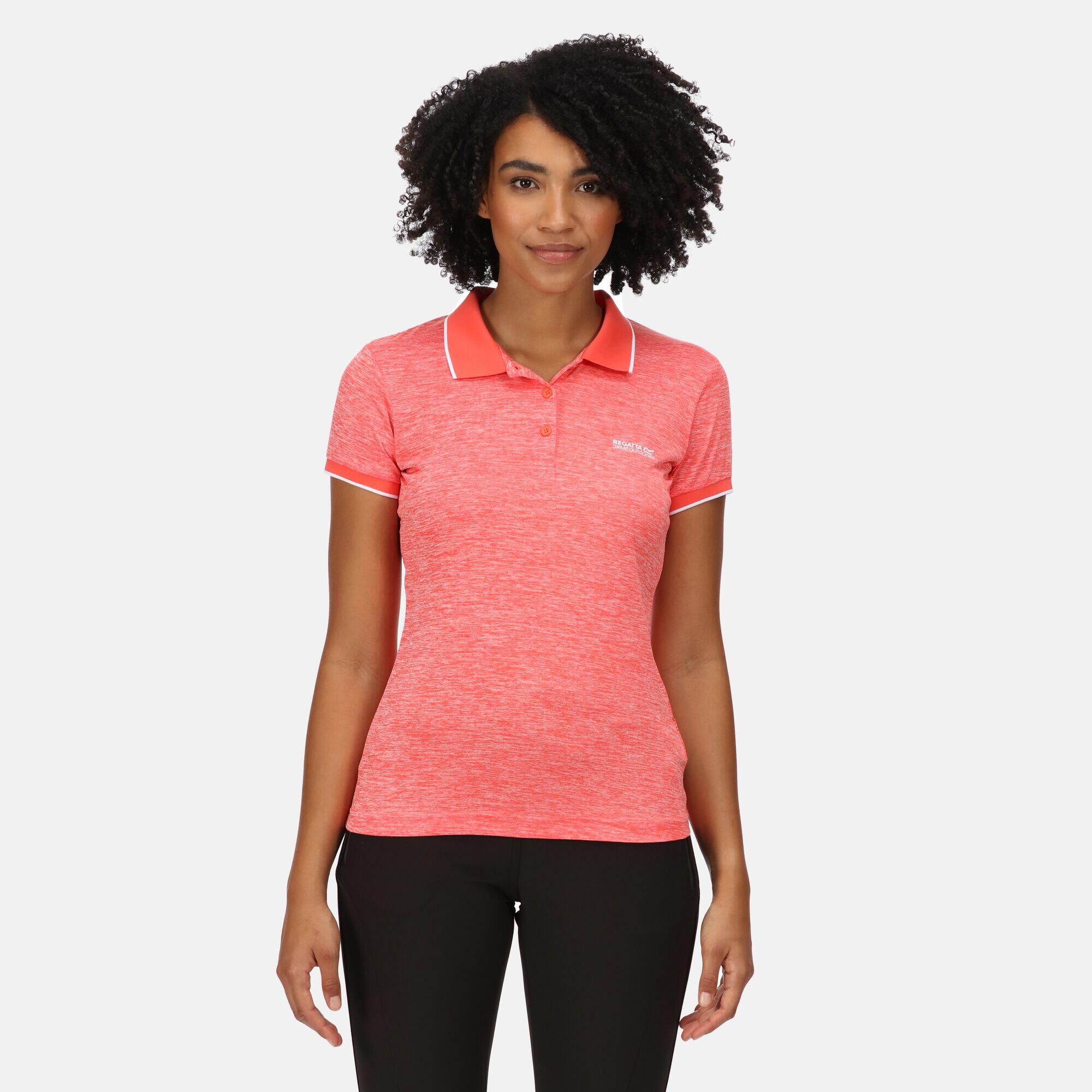 REGATTA Remex II Women's Walking Short Sleeve T-Shirt - Neon Peach