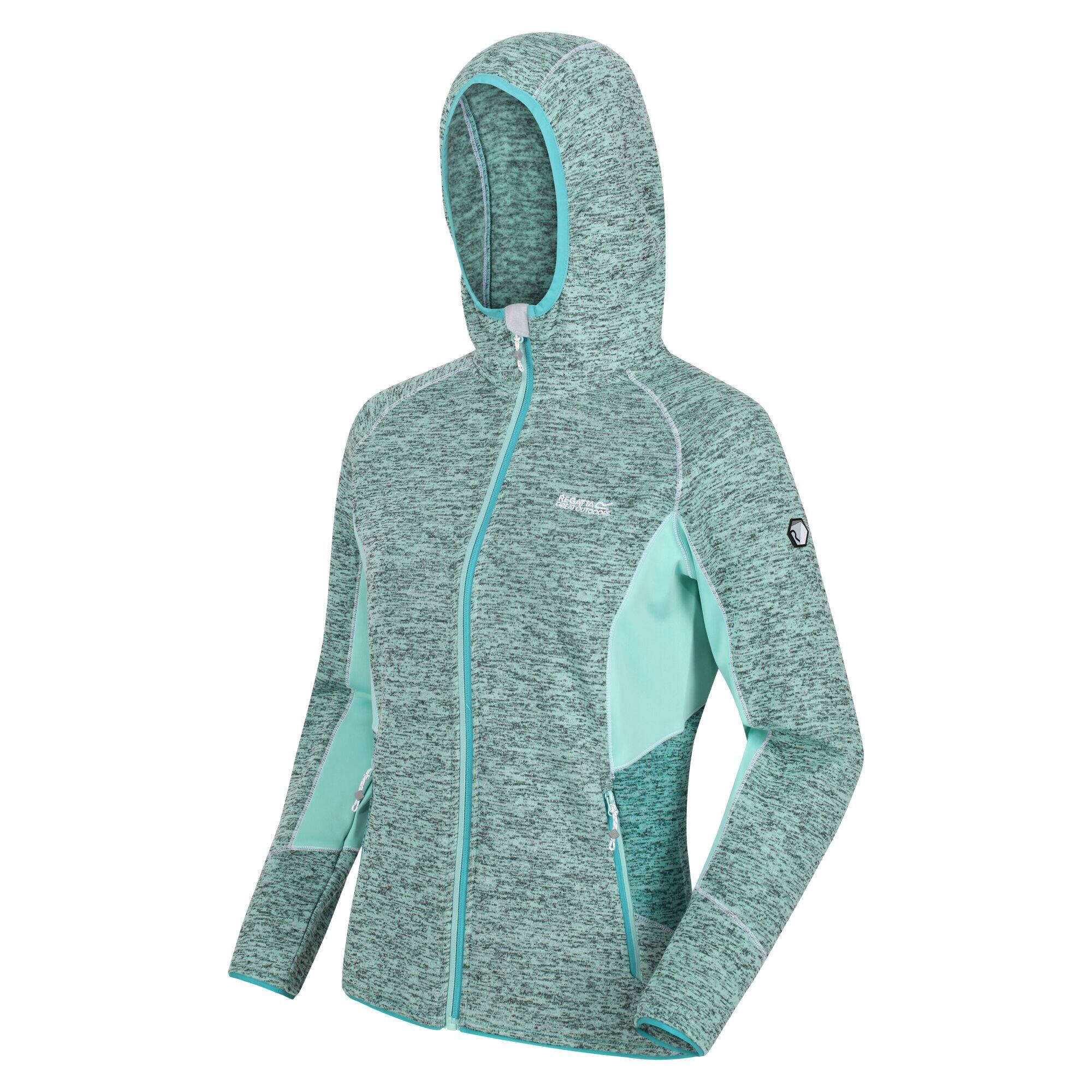 Women's WALBURY fleece jacket (Pale turquoise / Bright turquoise)