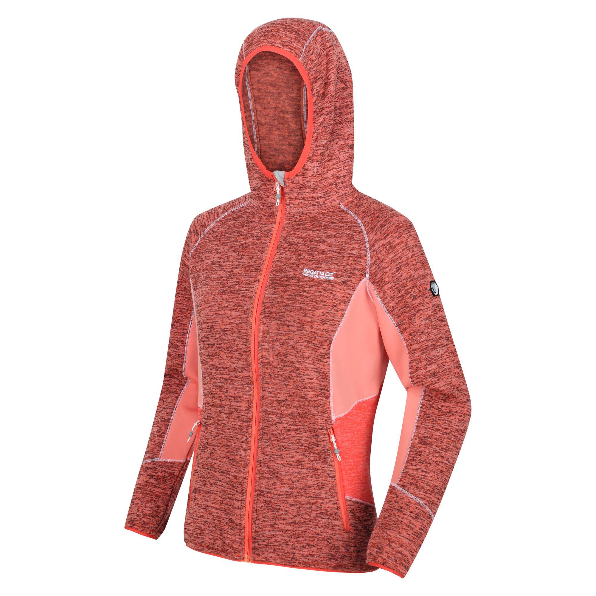 Womens/Ladies Walbury III Full Zip Fleece Jacket (Fusion Coral/Neon Peach) 4/5