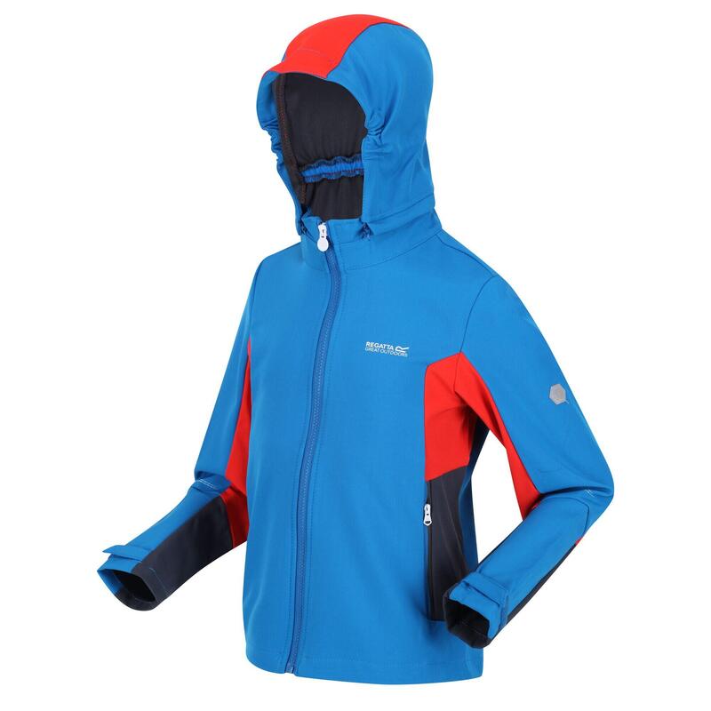 Acidity V Softshell-Walkingjacke für Kinder Reißverschluss - Blau