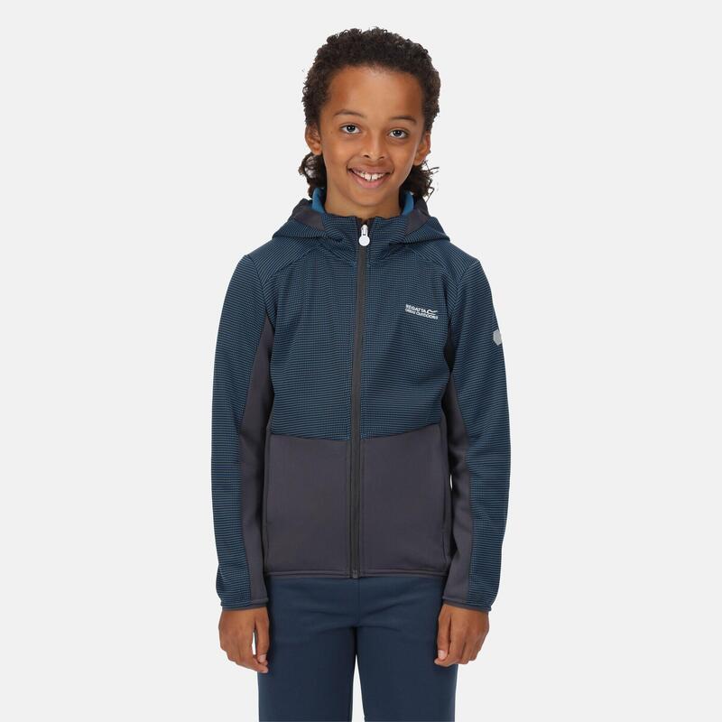 Junior Highton wandelfleece met volledige rits voor kinderen - Blauw