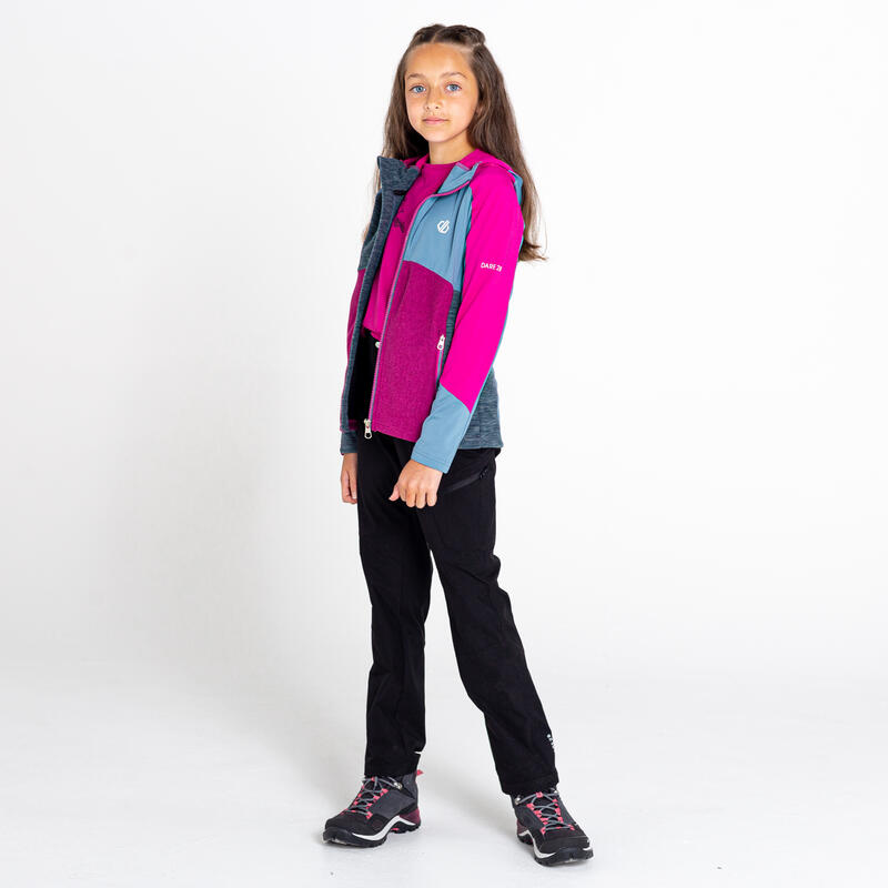 De Hero Core Stretch wandelfleece met volledige rits voor kinderen - Grijs