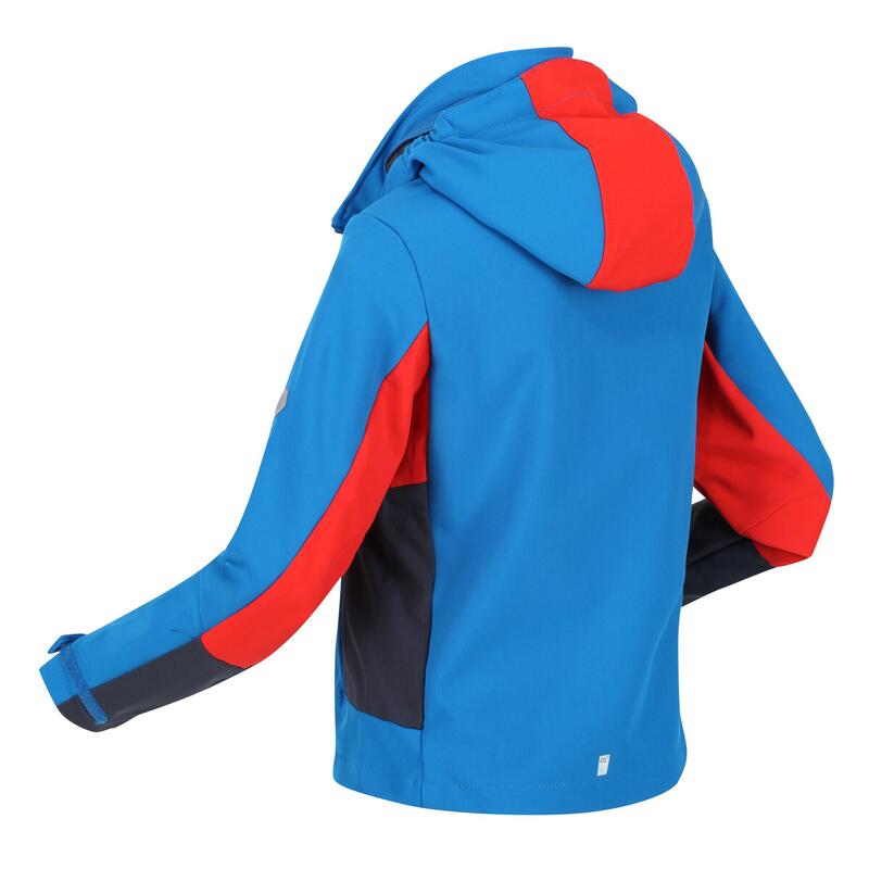 Acidity V Veste de marche softshell zippée pour enfant - Bleu